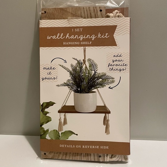 Macrame Wall Hanging Shelf Kit Boho MCM Styled Thrift - Picture 1 of 2